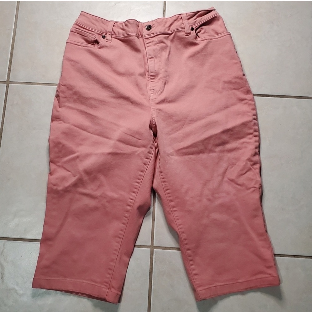 L.L. Bean Pink High Rise Capri Jeans